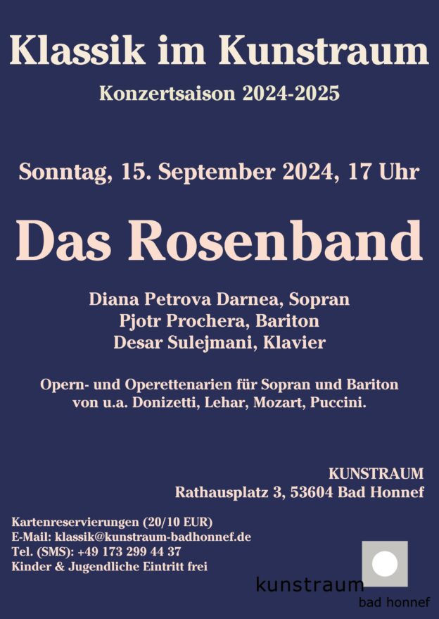 Klassik im Kunstraum Plakat Das Rosenband